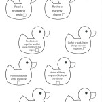 Rubber Ducky Readers July Game Sheet