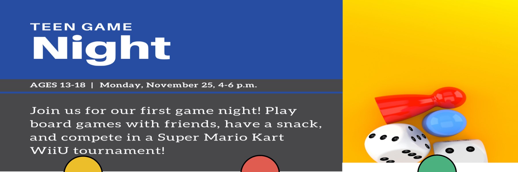 Longposter Template Teen Game Night